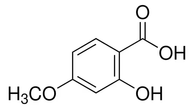 2-Hydroxy-4-methoxybenzoic acid structure, CAS 2237-36-7