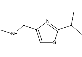 2-Isopropyl-4-(methylaminomethyl)thiazole structure, CAS 154212-60-9