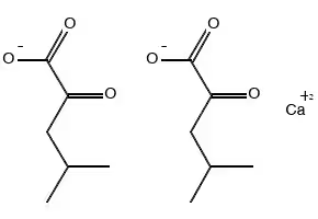 2-Ketoleucine calcium salt structure, CAS 51828-95-6