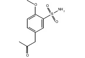 2-Methoxy-5-(2-oxo-propyl)benzenesulfonamide structure, CAS 116091-63-5