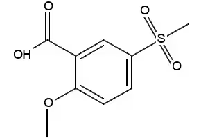 2-Methoxy-5-methylsulfonylbenzoic acid structure, CAS 50390-76-6