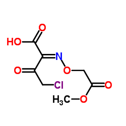 2-Methoxycarbonylmethoxyimino-4-chloro-3-oxobutyric acid structure, CAS 84080-70-6