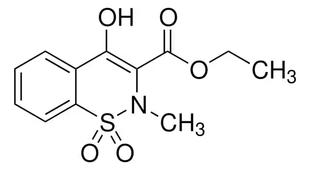 2-Methyl-4-hydroxy-2H-1,2-benzothiazine-1,1-dioxide-3-carboxylic acid ethyl ester structure, CAS 24683-26-9