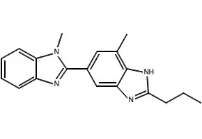 2-n-Propyl-4-methyl-6-(1-methylbenzimidazole-2-yl)benzimidazole structure, CAS 152628-02-9