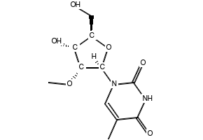 2'-O-Methyl-5-methyluridine structure, CAS 55486-09-4
