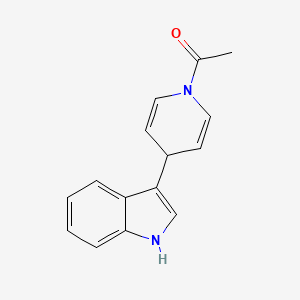 3-(1-Acetyl-1,4-dihydropyrid-4-yl)indole structure, CAS 34981-12-9