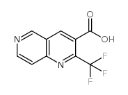 2-Trifluoromethyl-1,6-naphthyridine-3-carboxylic acid structure, CAS 240408-97-3