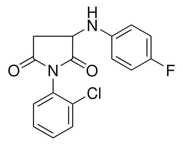 3-(2-Aminoethylsulfanyl)-1-(4-fluorophenyl)pyrrolidine-2,5-dione structure, CAS 400063-27-6