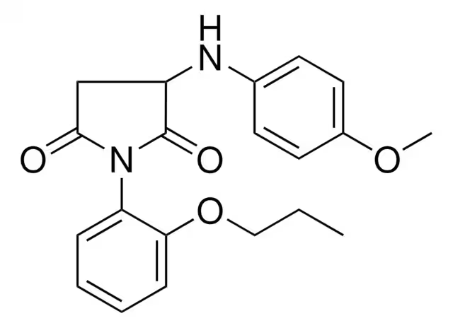 3-(2-Aminoethylsulfanyl)-1-(4-methoxy-phenyl)pyrrolidine-2,5-dione structure, CAS 313379-18-9