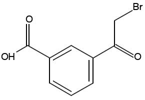 3-(2-Bromoacetyl)benzoic acid structure, CAS 62423-73-8