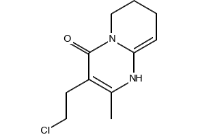 3-(2-Chloroethyl)-2-methyl-6,7,8,9-tetrahydro-4H-pyrido[1,2-a]-pyrimidin-4-one structure, CAS 63234-80-0