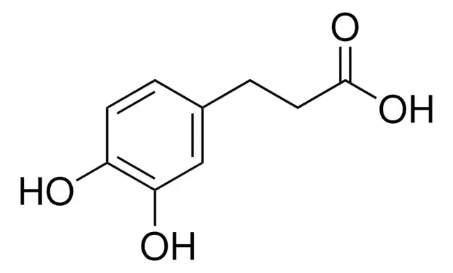 3-(3,4-Dihydroxyphenyl)propionic acid structure, CAS 1078-61-1