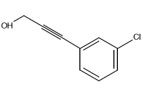 3-(3-Chlorophenyl)prop-2-yn-1-ol structure, CAS 80151-33-3