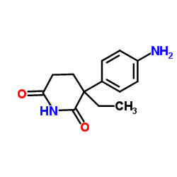 3-(4-Aminophenyl)-3-ethyl-2,6-piperidinedione structure, CAS 125-84-8