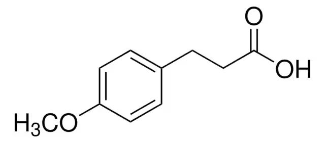 3-(4-Methoxyphenyl)propionic acid structure, CAS 1929-29-9