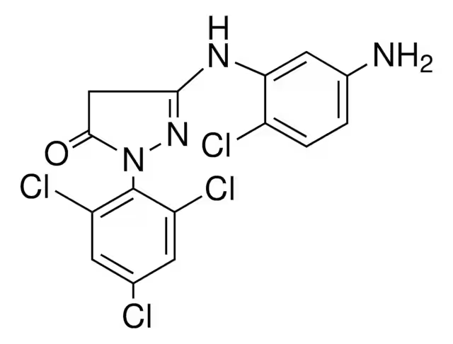 3-(5-Amino-2-chloroanilino)-1-(2,4,6-trichlorophenyl)-5-pyrazolone structure, CAS 53411-33-9
