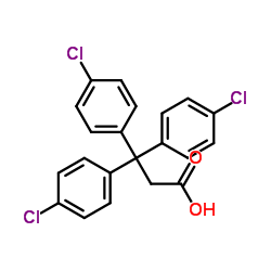 3,3,3-Tris(4-chlorophenyl)propionis acid structure, CAS 2168-06-1