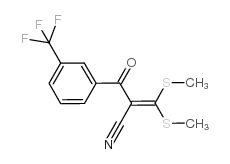 3,3-Bis(methylthio)-2-[3-(trifluoromethyl)benzoyl]acrylonitrile structure, CAS 116492-97-8