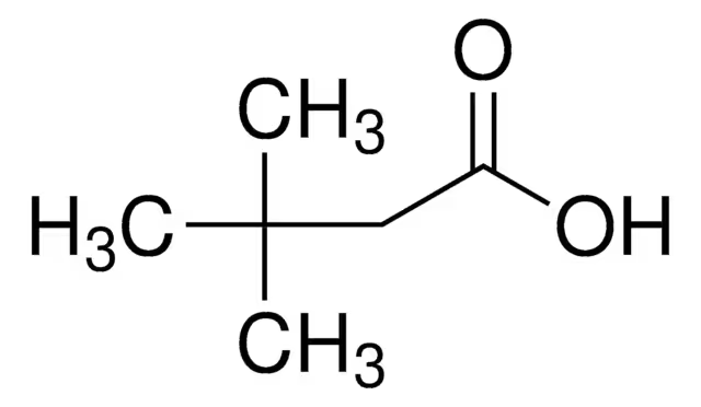 3,3-Dimethylbutyric acid structure, CAS 1070-83-3