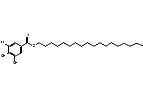 3,4,5-Trihydroxybenzoic acid stearyl ester structure, CAS 10361-12-3