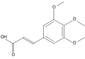 3,4,5-Trimethoxycinnamic acid structure, CAS 90-50-6