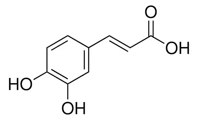 3,4-Dihydroxycinnamic acid structure, CAS 331-39-5