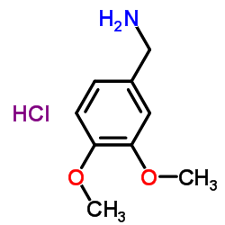 3,4-Dimethoxybenzylamine hydrochloride structure, CAS 6967-51-7