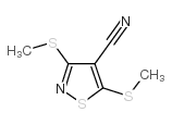 3,5-Bis(methylthio)isothiazole-4-carbonitrile structure, CAS 4886-13-9