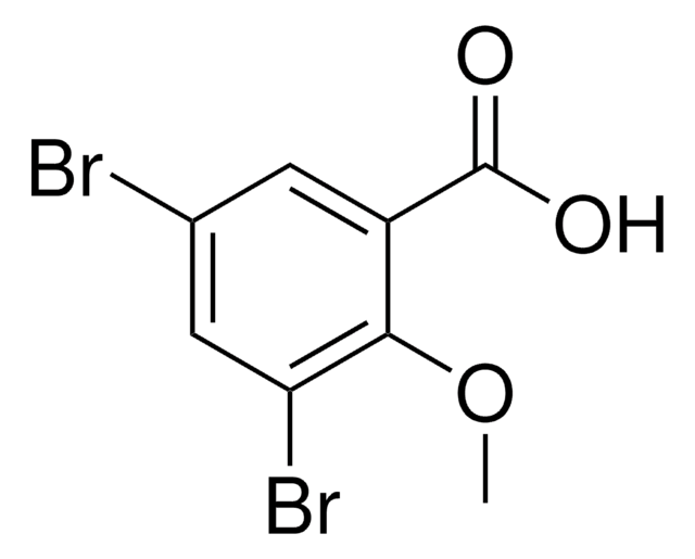 3,5-Dibromo-2-methoxybenzoic acid structure, CAS 13130-23-9