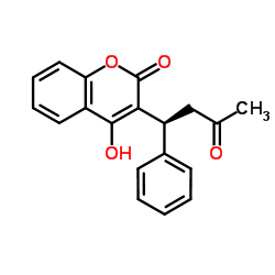 (S)-Warfarin structure, CAS 5543-57-7