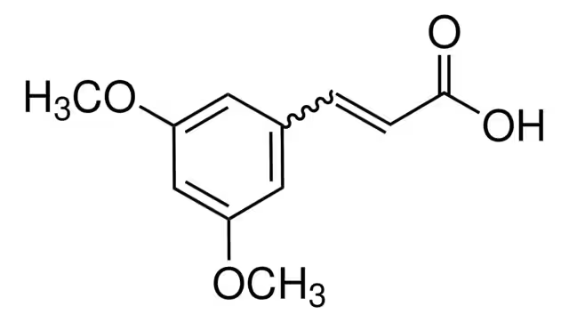3,5-Dimethoxycinnamic acid structure, CAS 16909-11-8