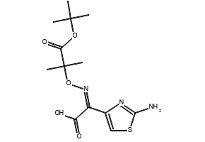 (Z)-(2-Aminothiazole-4-yl)-2-(tert-butoxycarbonyl)isopropoxyimino)acetic acid structure, CAS 86299-47-0