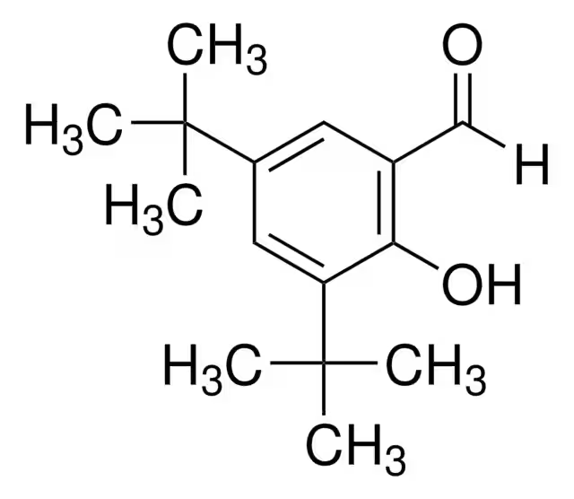 3,5-Di-tert-butyl-2-hydroxybenzaldehyde structure, CAS 37942-07-7