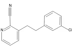 3-[2-(3-Chlorophenyl)ethyl]-2-cyanopyridine structure, CAS 31255-57-9