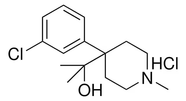 3-[2-(3-Chlorophenyl)ethyl]-2-pyridinyl-(1-methyl-4-piperidinyl)methanone hydrochloride structure, CAS 107256-31-5