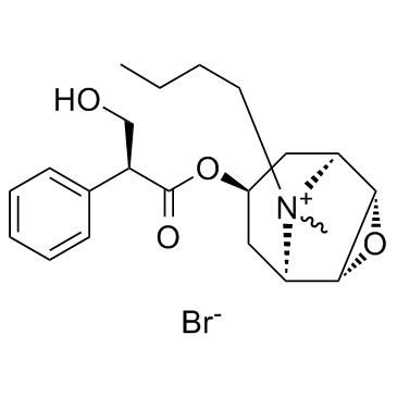 (-)-N-Butylscopolamine bromide; Hyoscine N-Butyl Bromide structure, CAS 149-64-4