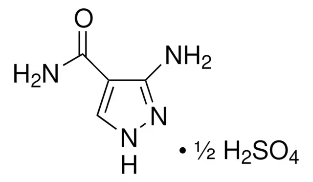 3-Amino-1H-pyrazole-4-carboxamide hemisulfate structure, CAS 27511-79-1