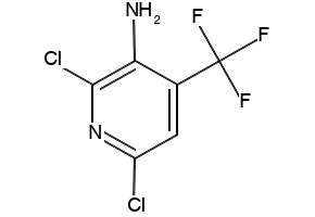 3-Amino-2,6-dichloro-4-(trifluoromethyl)pyridine structure, CAS 175277-67-5