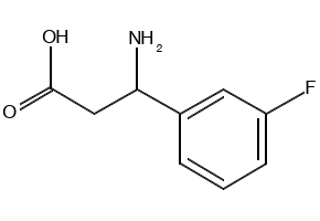 3-Amino-3-(3-fluorophenyl)propanoic acid structure, CAS 117391-51-2