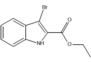 3-Bromoindole-2-carboxylic acid ethyl ester structure, CAS 91348-45-7