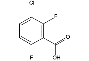 3-Chloro-2,6-difluorobenzoic acid structure, CAS 225104-76-7