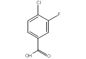 3-Chloro-4-fluorobenzoic acid structure, CAS 403-16-7