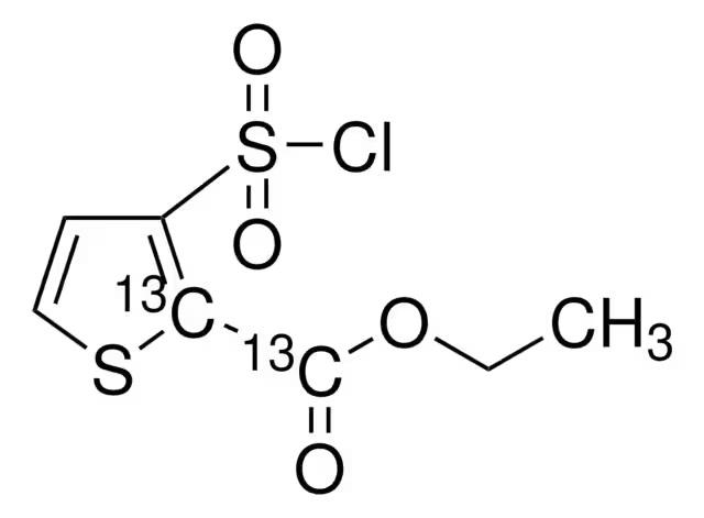 3-Chlorosulfonyl-2-thiophene carboxylic acid methyl ester structure, CAS 59337-92-7