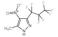 3-Heptafluoropropyl-5-methyl-4-nitropyrazole structure, CAS 82633-69-0