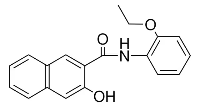 3-Hydroxy-2-naphthoyl-ortho-phenetidide structure, CAS 92-74-0