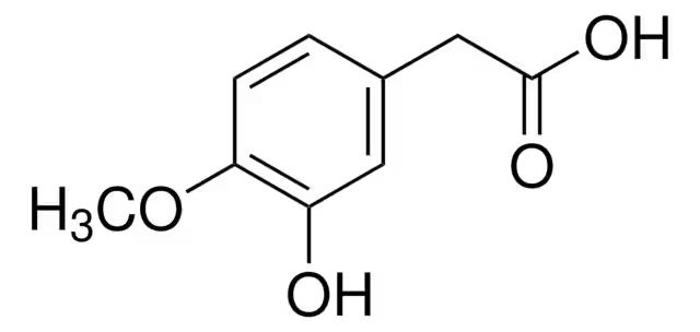 3-Hydroxy-4-methoxyphenylacetic acid structure, CAS 1131-94-8