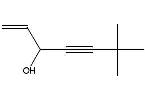 3-Hydroxy-6,6-dimethyl-1-heptene-4-yne structure, CAS 78629-20-6