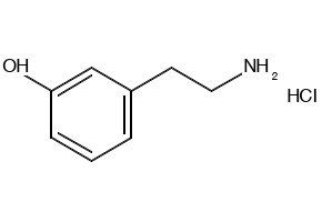 3-Hydroxyphenethylamine hydrochloride structure, CAS 588-05-6