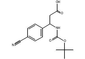 3-N-Boc-3-(4-cyanophenyl)propionic acid structure, CAS 282524-88-3
