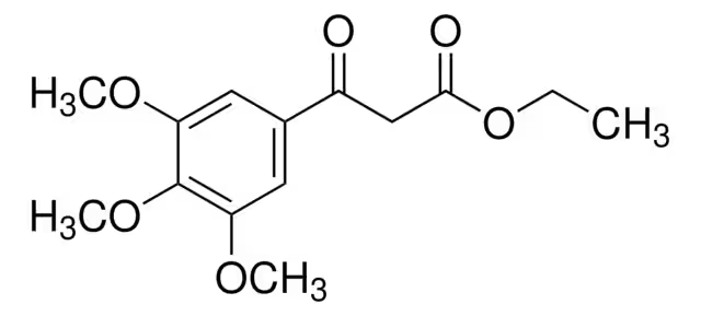 3-Oxo-3-(2,3,4-trimethoxyphenyl)propionic acid ethyl ester structure, CAS 3044-56-2